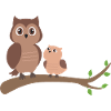 Owl Mother with Child