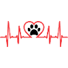 Pulzo Heart - Dog Footprint
