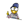 Duck with cap middle finger