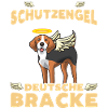 Deutsche Bracke Hund mit Spruch
