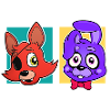 FNAF Foxy Fox and Rabbit - Cute Game Characters