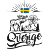 Sverige Flag Bjerge Elge Sverige Design