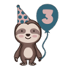 3rd Birthday Sloth