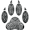 Cat Paw Print Zentangle