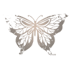 PAPILLON doré, logo,grille-anneaux