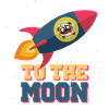 To The Moon Dog Rocket