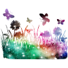 Flower Meadow Galaxy Garden Butterflies