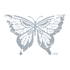 PAPILLON bleu, logo,grille annulaire