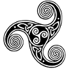 black Celtic tribal symbol