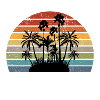 Palmiers Madagascar Vintage Design / Cadeau