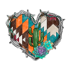Aztec with Succulent Barbed Wire