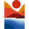 Beach and mountains