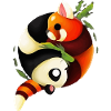 Logo yin yang panda