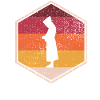 Retro Monk Hexagon Design