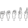 Love French sign language LSF gift