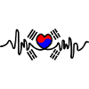 South Korea flag cardio hard stroke