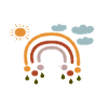 Rainbow Sun Clouds
