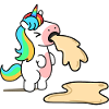 Licorne crache