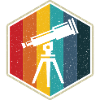 Telescope retro hexagon astro photographer