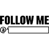Follow me with nickname (black)