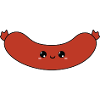 cute smiling sausage, sweet smiling sausage