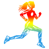 Runner Running Ragazza Tatuaggio Design Regalo