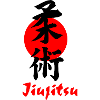 Jiujitsu Logo oder Emblem Kanji schwarz