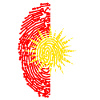 Ezdixan Finger Print Yezidi Ezidi Flag