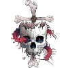 Skullcross Bee Tattoo Design