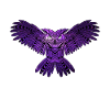 Violette Eule mit Universum