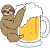 Faultier mit Bier