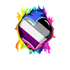 Coeur de fierté LGBTQ - Asexué