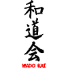 Wado kai kanji noir avec texte
