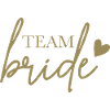 Team bride with hearts