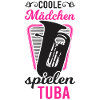 Coole Mädchen spielen Tuba