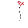 Heart balloon crooked
