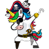 Dabbing Einhorn Piraten Geschenk