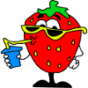 Strawberry Drinking Sunglasses