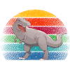 Farbenfroher fleischfressender Dinosaurier