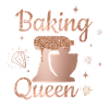 "Baking Queen" Glitter Customizable