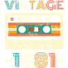 Vintage mejor de 1981 cassette retro cumpleaños