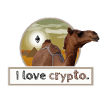 I LOVE CRYPTO Ethereum desert pyramid funny cool