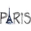 Paris and eiffel tower