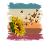 Flowers Gift Butterfly Sunflower
