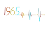 Heartbeat 1965 Retro vintage 1965 rok EKG