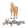Haflinger with dark font