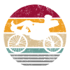 Vélo allongé vélo retro silhouette