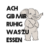Elefant mit Hunger