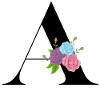 lettre A fleuris