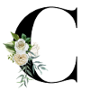 C flowery letter